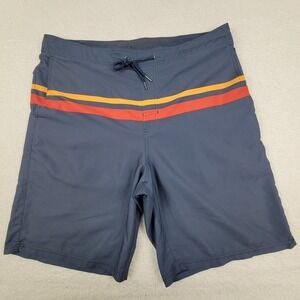 Fair Harbor Lined Athletic Shorts Mens XXL‎ Measures 37 x 9.5 Blue Stretch *READ